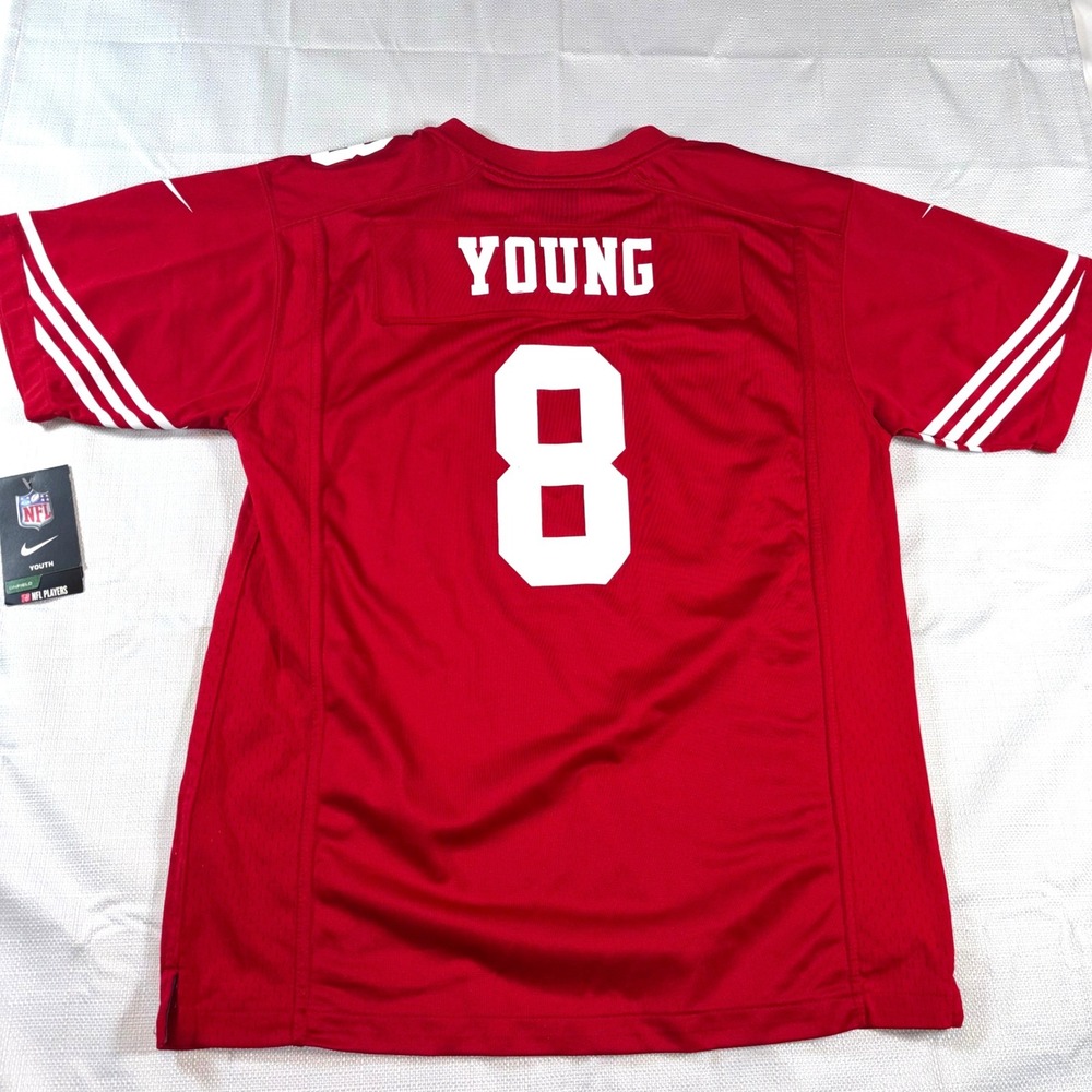 Nike 49ers Jersey Youth Kids Size XL San Francisco Steve Young #8 Red NFL Jersey - Picture 2 of 11